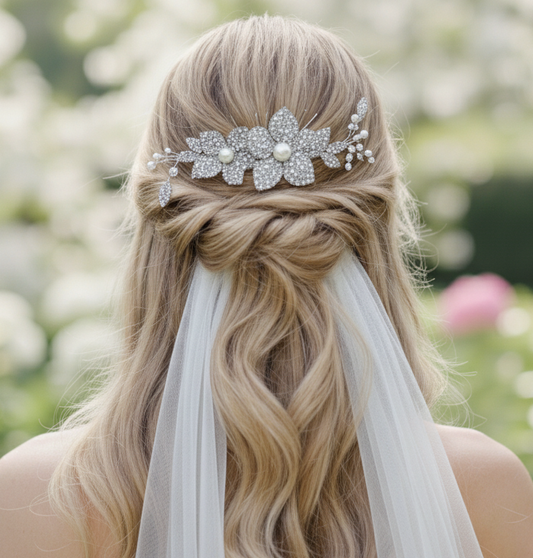 Set Magnolia - Fermaglio bijoux modellabile e orecchini