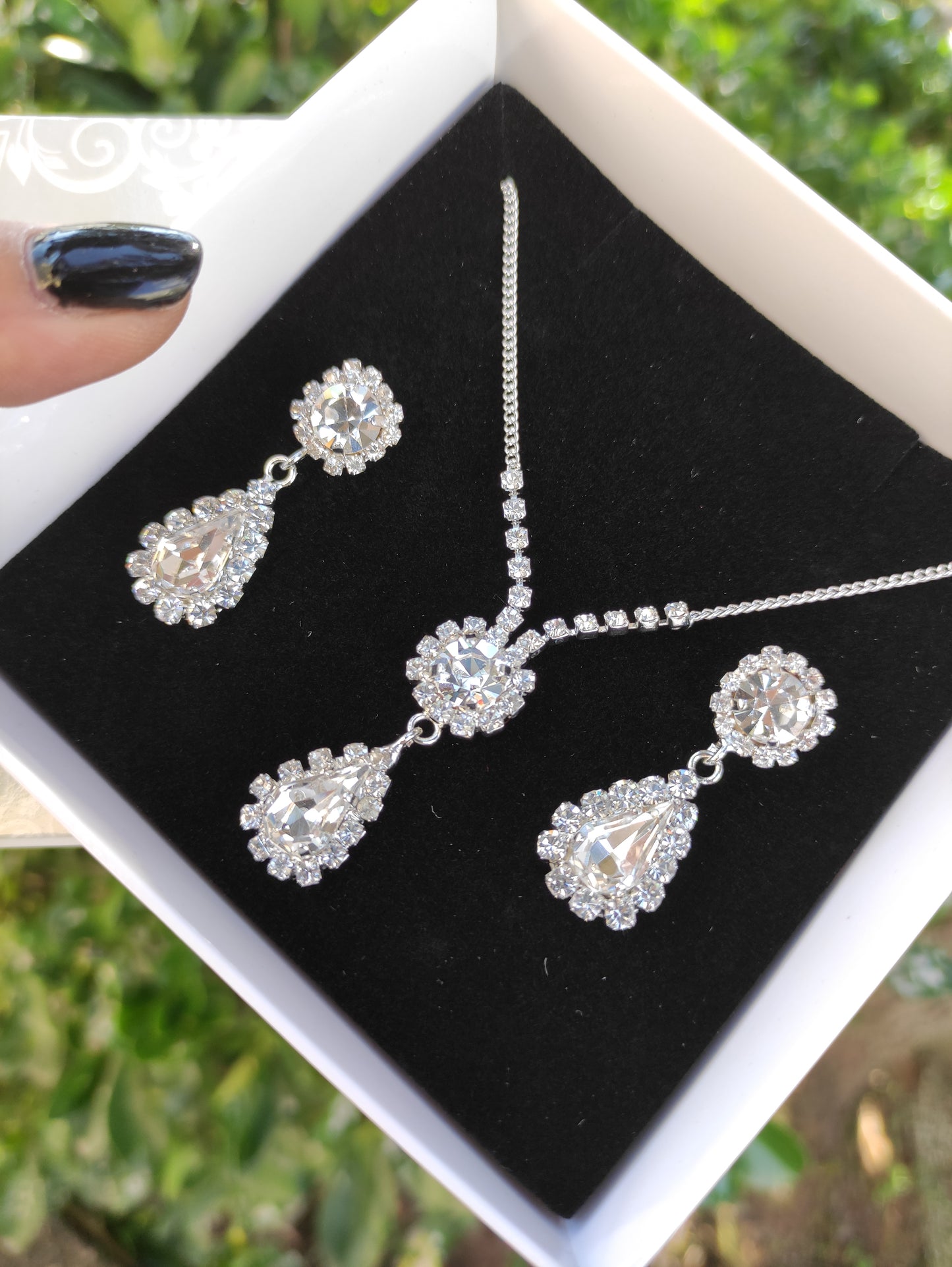 Parure 1502C con pendente goccia