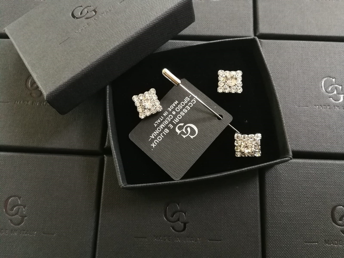 SET gem103 GEMELLI +SPILLA BIJOUX